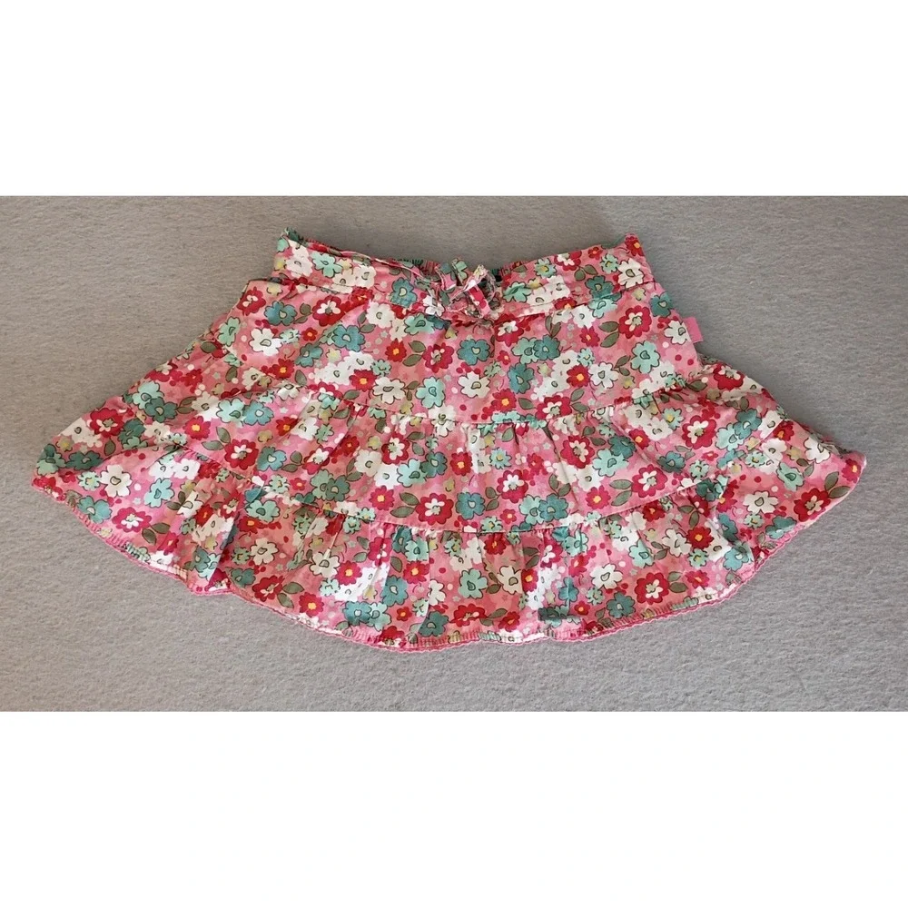 OshKosh B'Gosh Y2K Vtg Light Floral Skirt Bloomers Sz 12 Months,Pink White Green